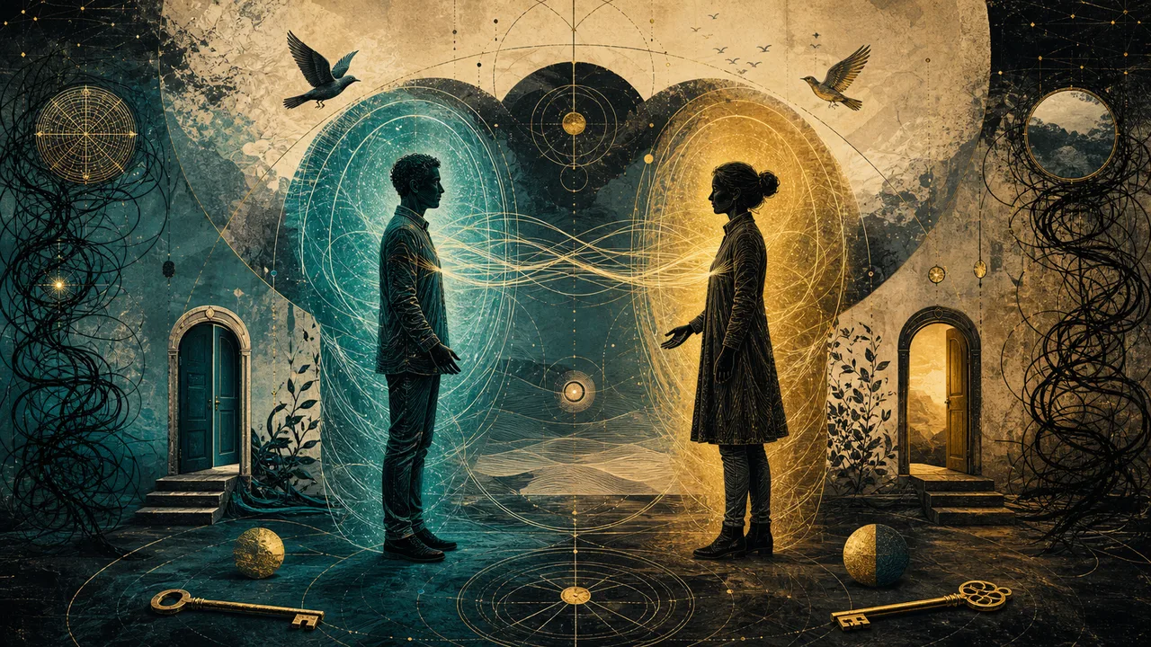 People in a respectful relationship with preserved energy fields and healthy limits