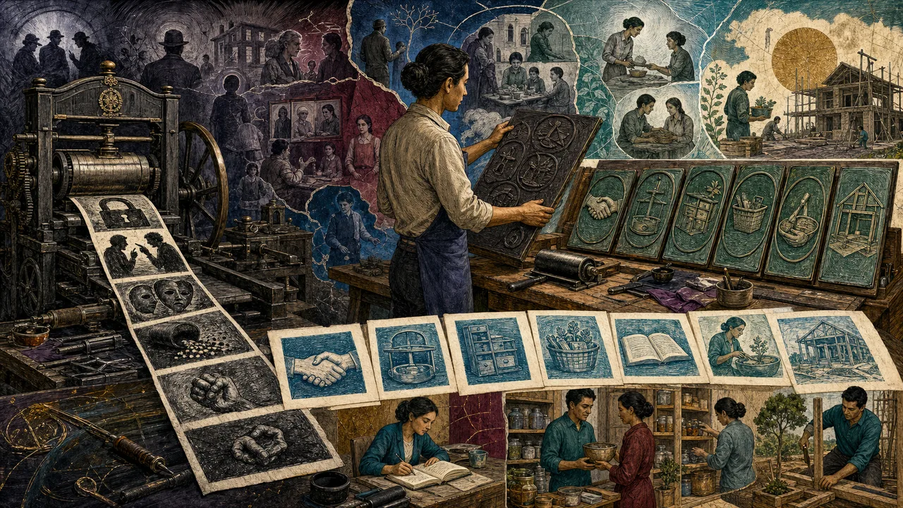 A person observing old beliefs about money and consciously reorganizing their choices